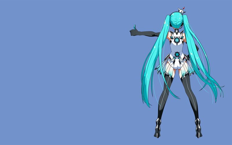 Anime Character with Blue Hair — Confident, Digital Art, Long Hair