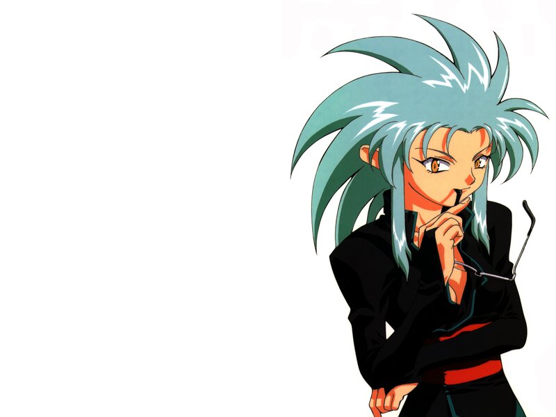 Anime Character with Blue Hair — Confident, Glasses