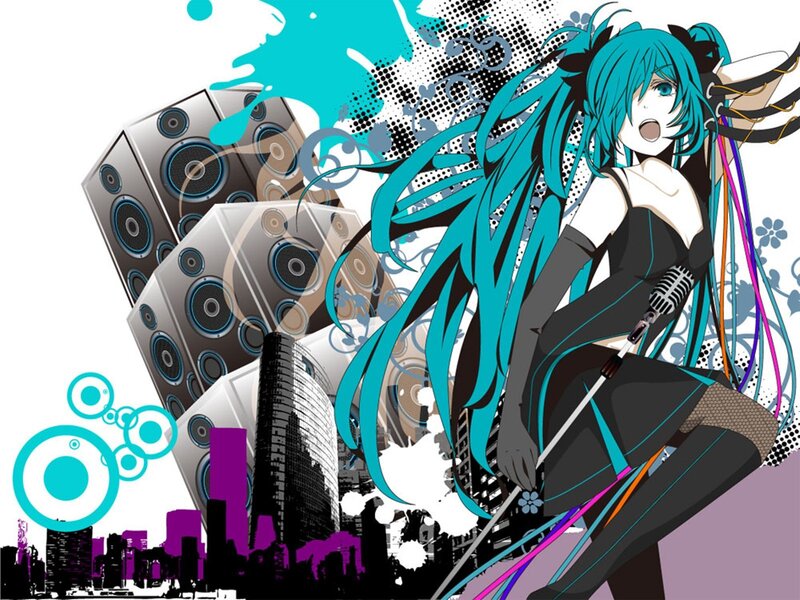 Anime Character with Blue Hair — Cyan, Energetic
