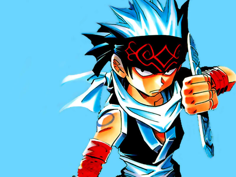 Anime Character with Blue Hair — Determined