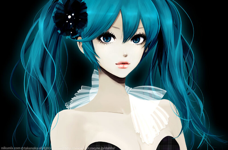 Anime Character with Blue Hair — Dramatic, Digital Art, Blue Hair, White Collar