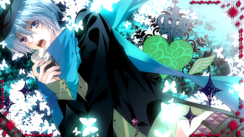 Anime Character with Blue Hair — Dramatic, Digital Art, Crown