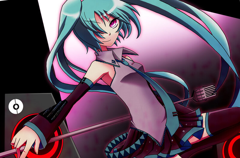 Anime Character with Blue Hair — Dramatic, Digital Art, Long Hair