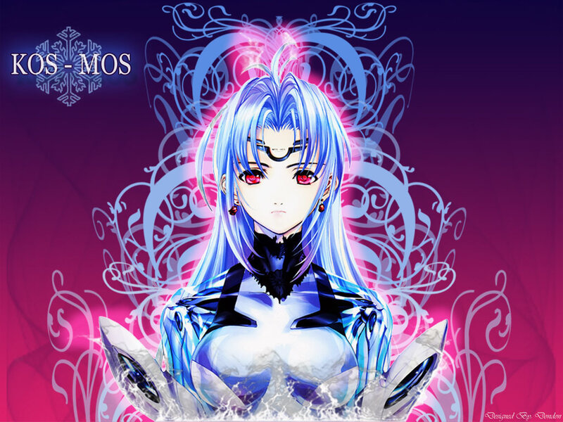 Anime Character with Blue Hair — Dramatic, Digital Art, Red Eyes