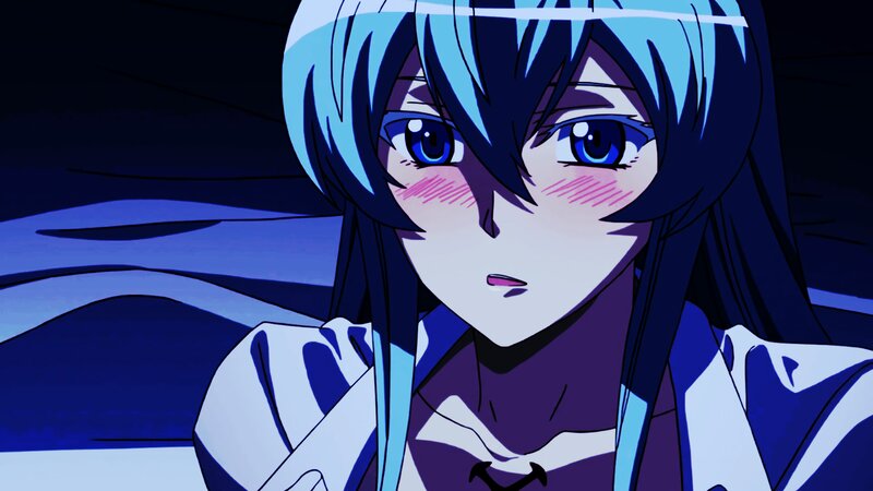 Anime Character with Blue Hair — Dramatic, Night, Blue Eyes