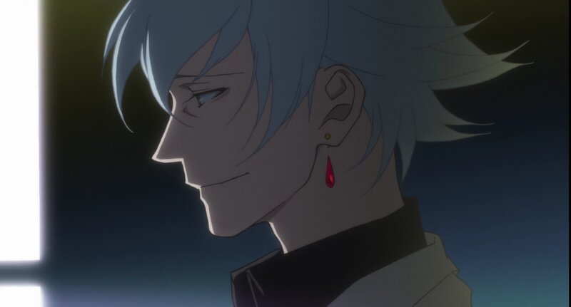 Anime Character with Blue Hair — Dramatic, Night, Earring