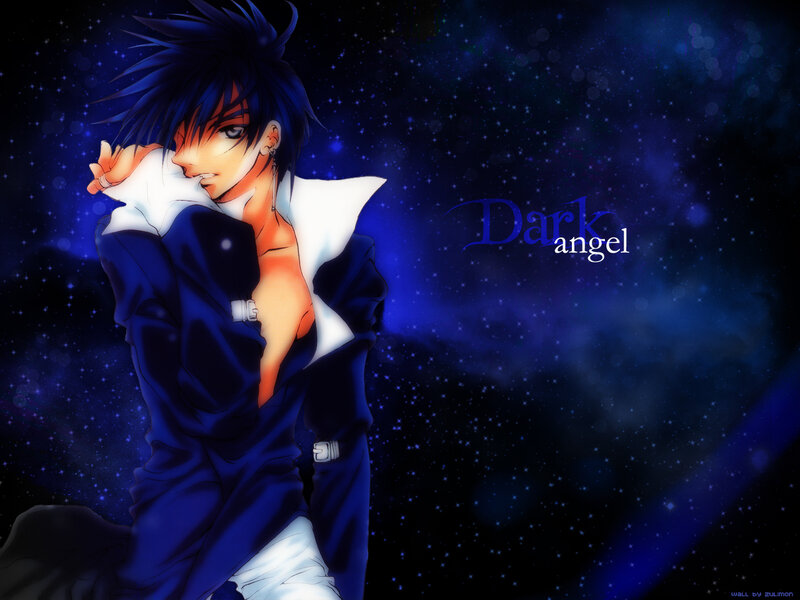 Anime Character with Blue Hair — Dramatic, Night, Stars