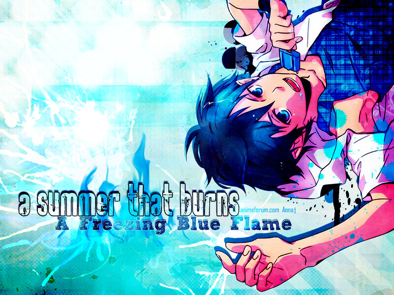 Anime Character with Blue Hair — Dramatic, Summer