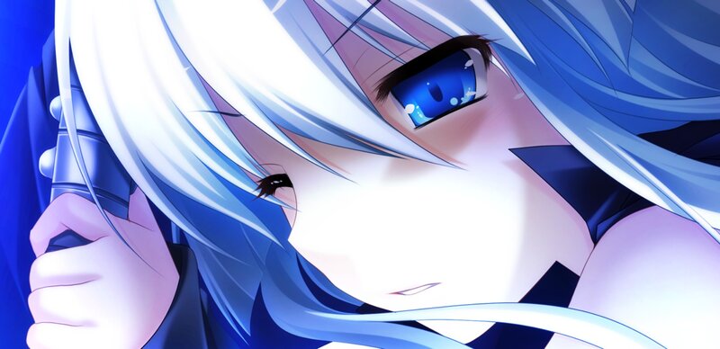 Anime Character with Blue Hair — Dramatic, Sword, Blue Eyes