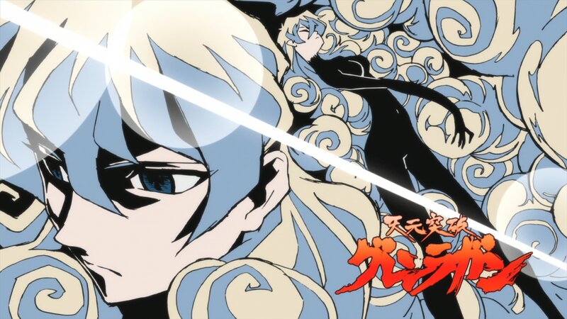 Anime Character with Blue Hair — Dramatic, Sword, Cloud Pattern