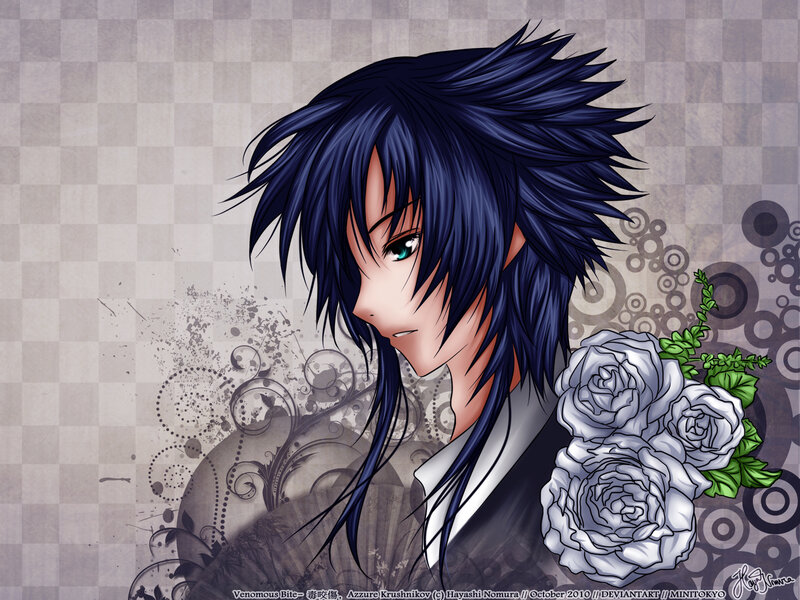 Anime Character with Blue Hair — Dramatic