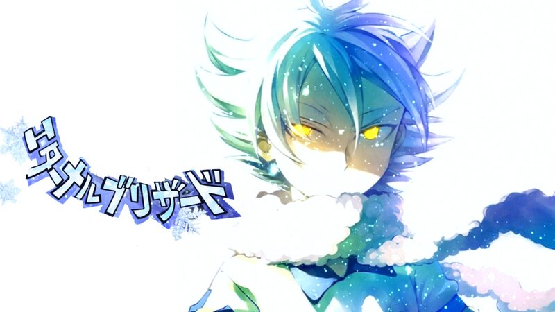 Anime Character with Blue Hair — Dramatic, Winter
