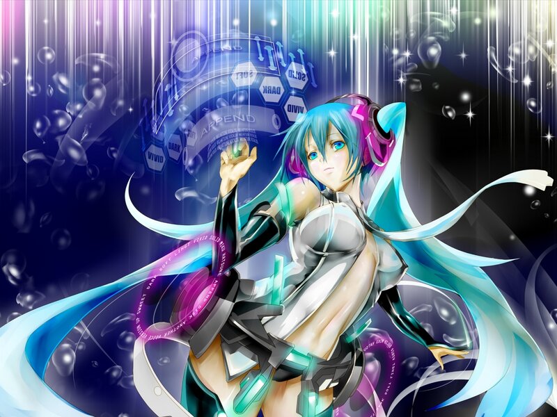 Anime Character with Blue Hair — Dynamic, Night