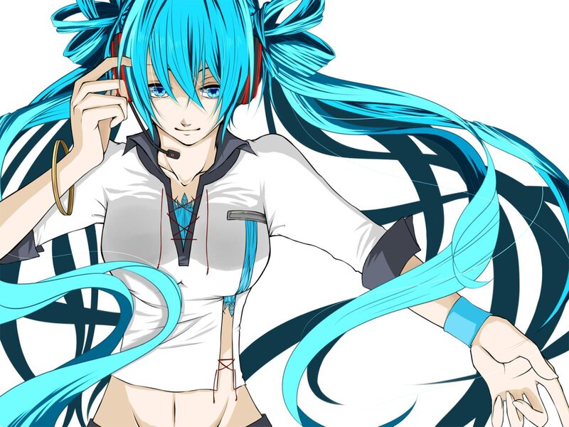 Anime Character with Blue Hair — Dynamic