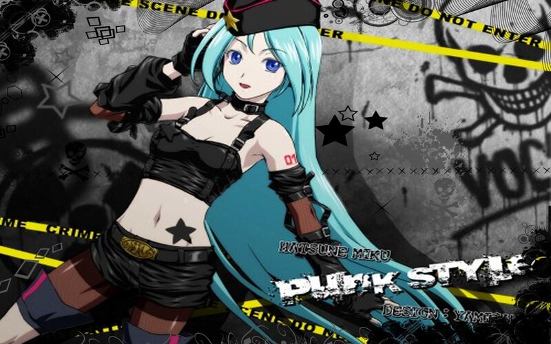 Anime Character with Blue Hair — Edgy