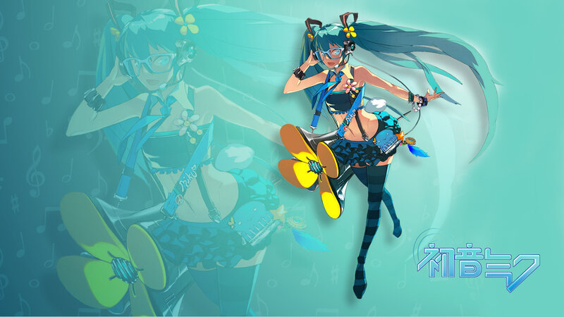 Anime Character with Blue Hair — Energetic, Digital Art, Glasses