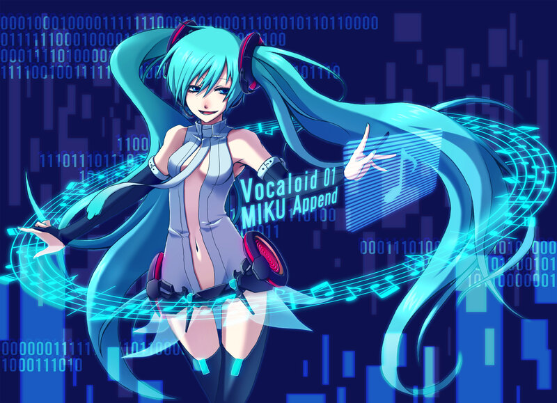 Anime Character with Blue Hair — Energetic, Night