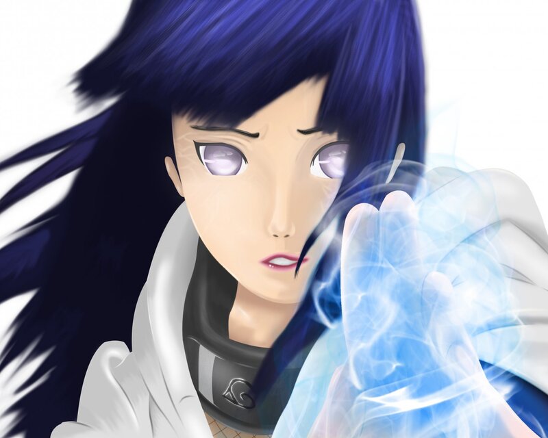Anime Character with Blue Hair — Focused