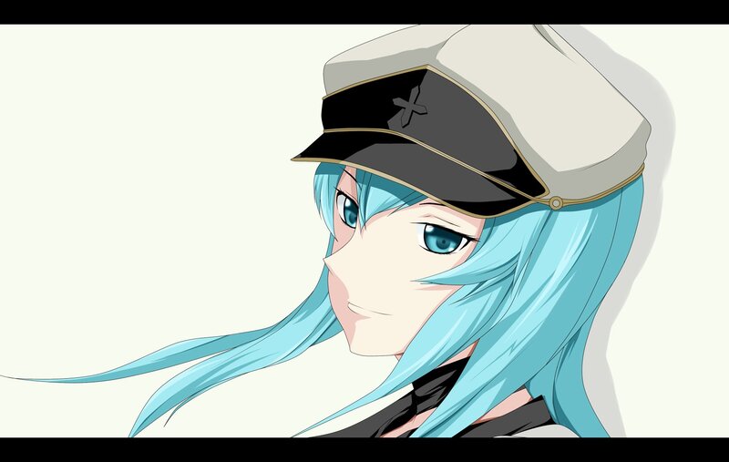 Anime Character with Blue Hair — Light Blue
