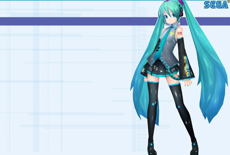Anime Character with Blue Hair — Neutral, 3d Render