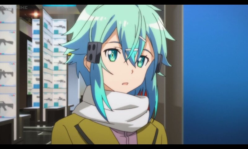 Anime Character with Blue Hair — Neutral, Scarf