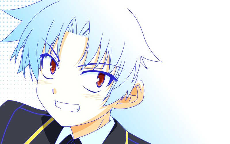 Anime Character with Blue Hair — Playful