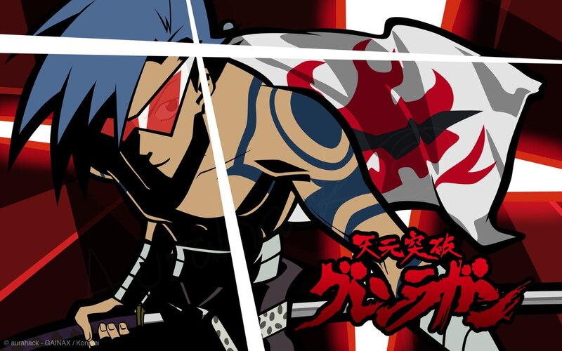 Anime Character with Blue Hair — Red, Dramatic, Manga