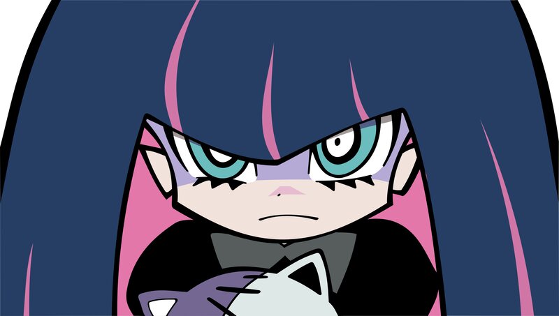 Anime Character with Blue Hair — Serious, Cat