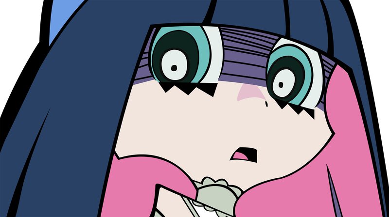 Anime Character with Blue Hair — Surprised, Glasses