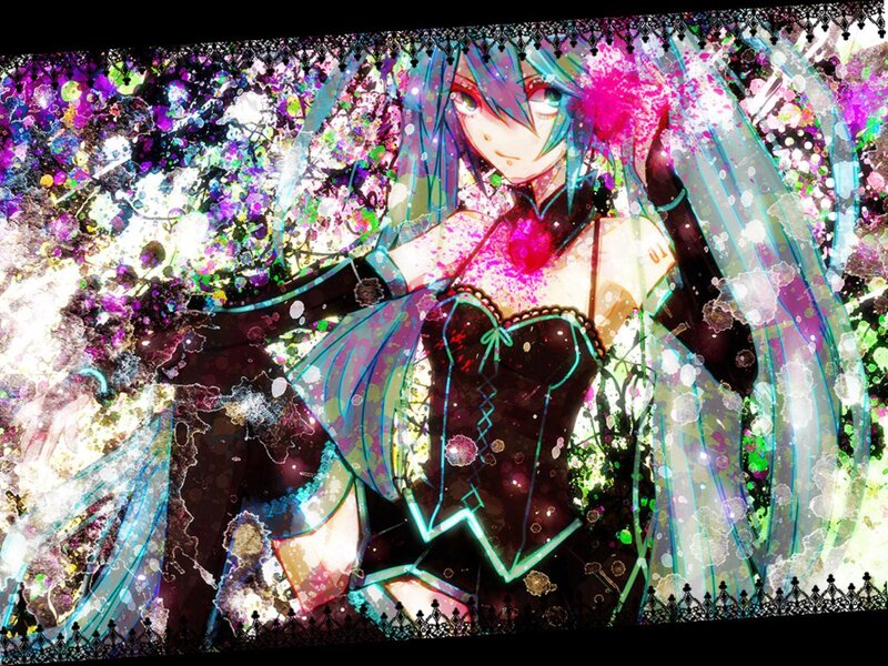 Anime Character with Blue Hair — Vibrant