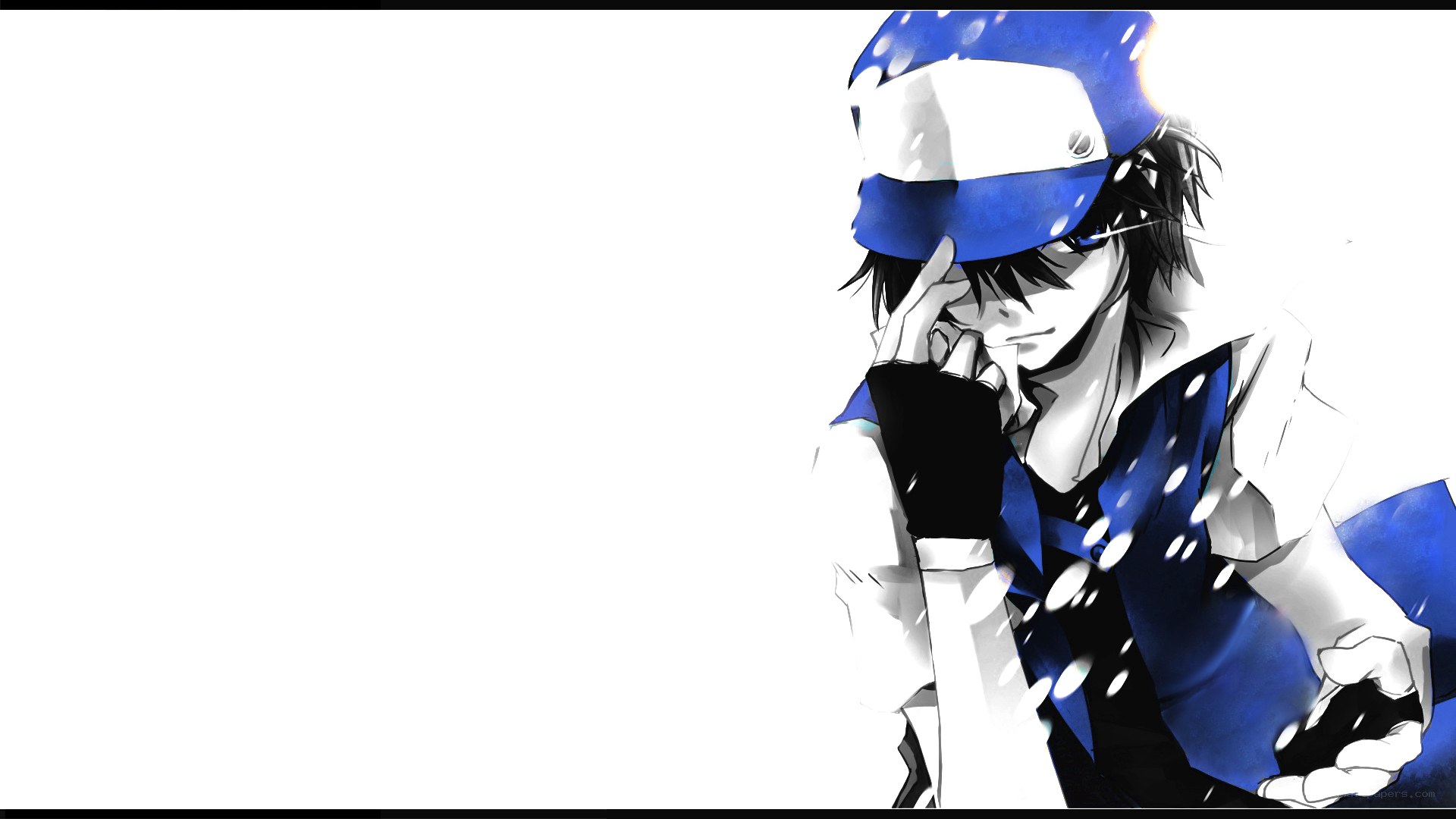 anime character with blue hat