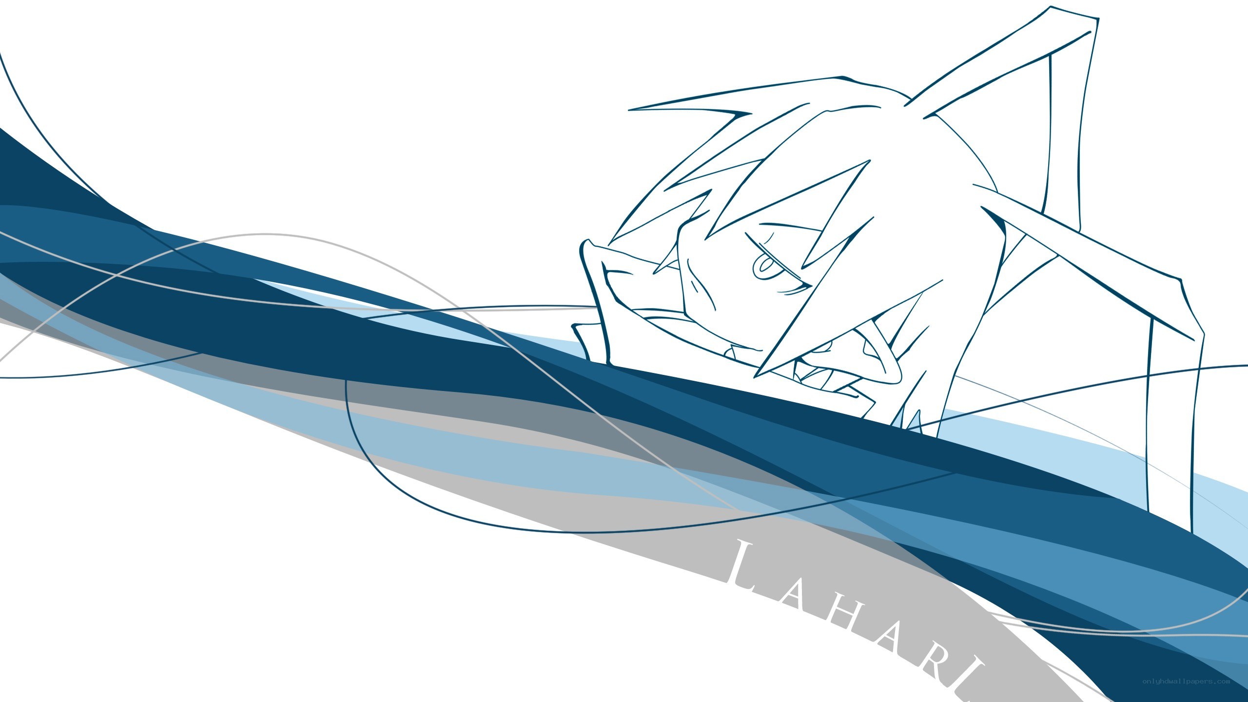 anime character with blue lines