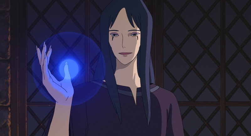anime character with blue orb