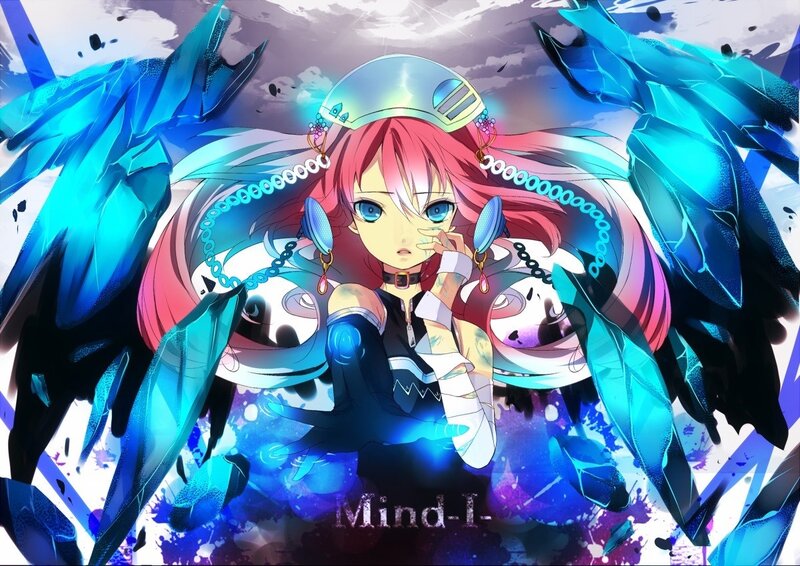 Anime character with blue wings