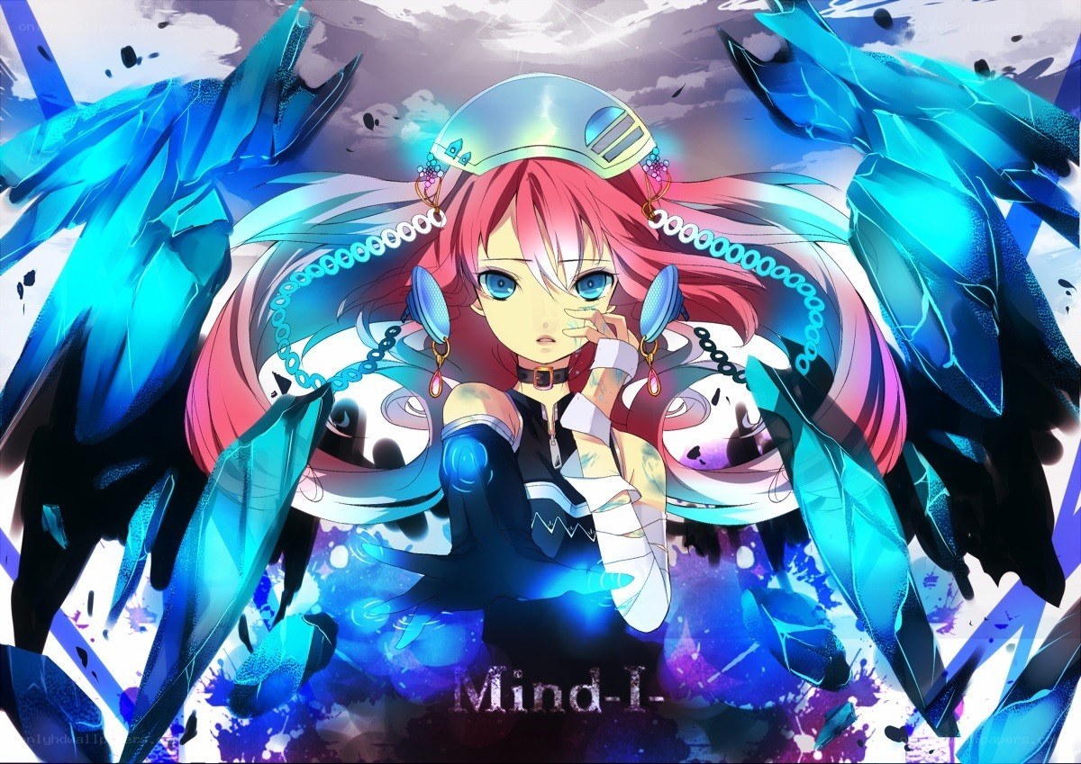 Anime character with blue wings