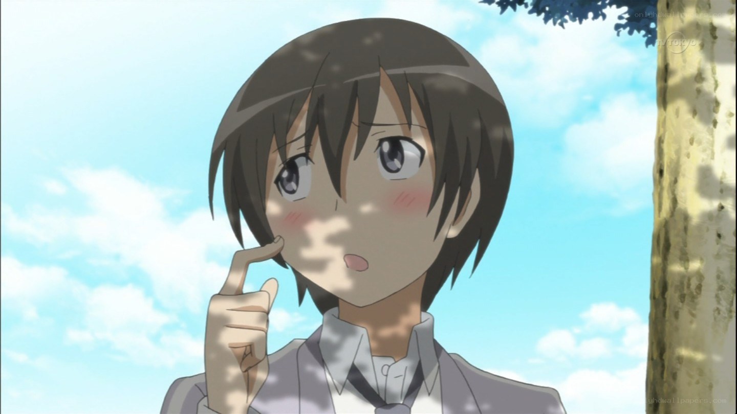 anime character with blush