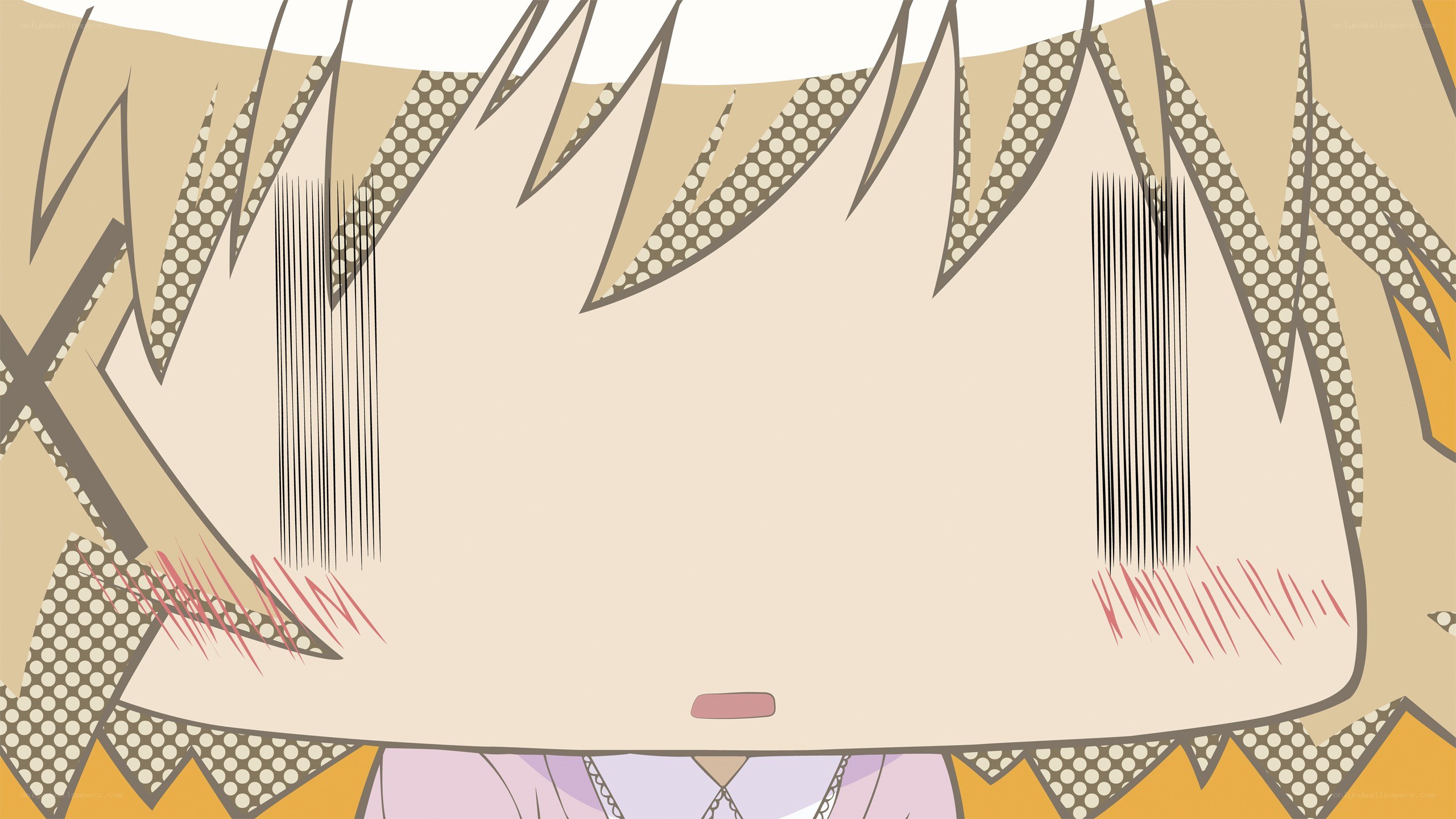 anime character with blush marks
