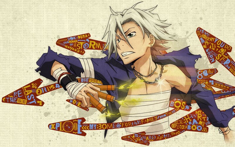 Anime character with bombs