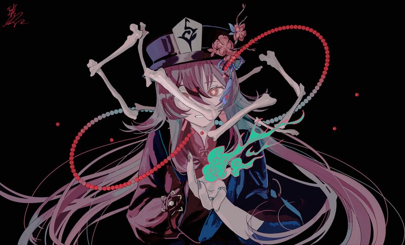 Anime Character with Bones — Black