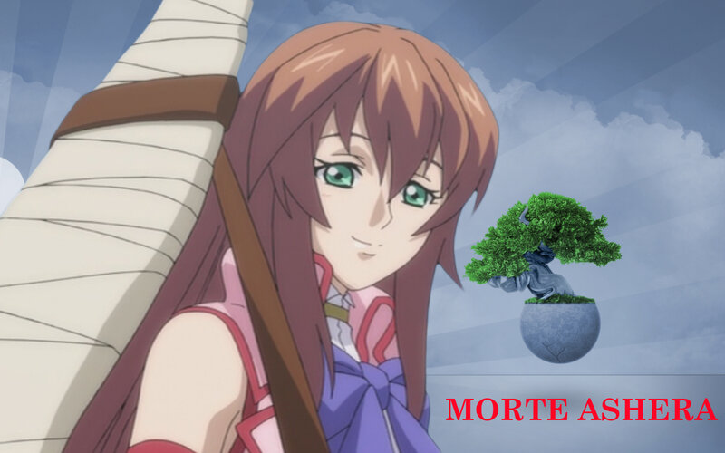 Anime character with bonsai tree