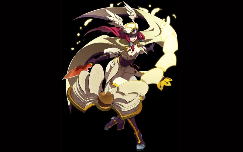 anime character with book and wings