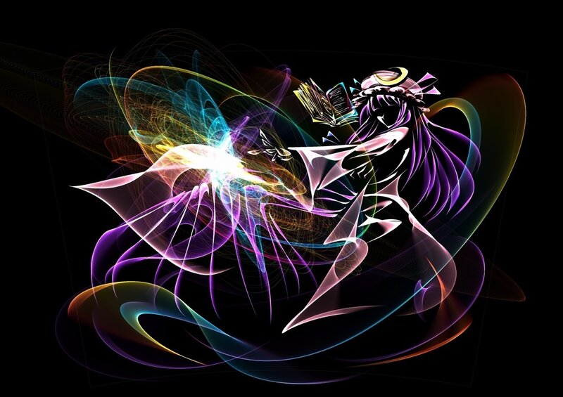 Anime Character with Book — Purple