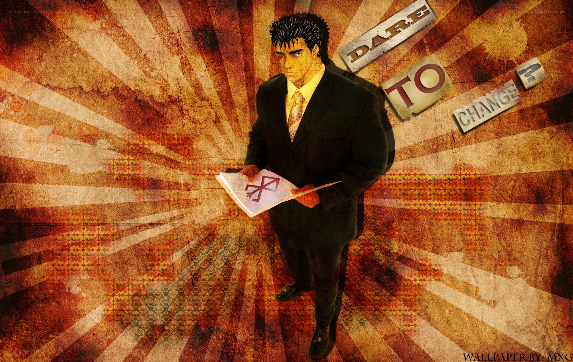 Anime character with book