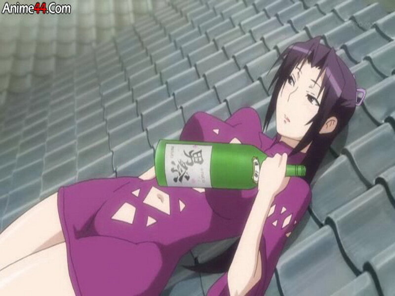 anime character with bottle
