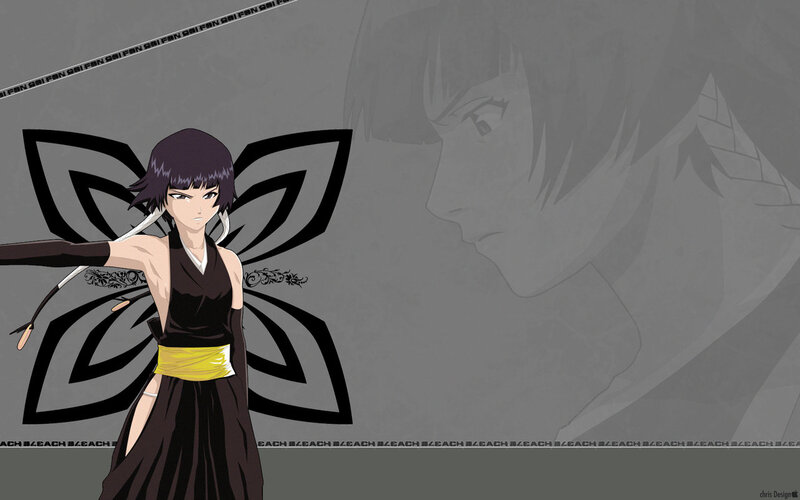 Anime Character with Bow — Gray, Dramatic
