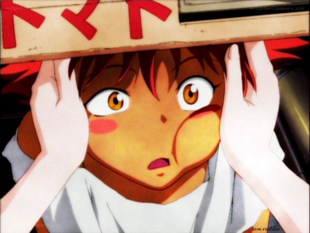 anime character with box on head