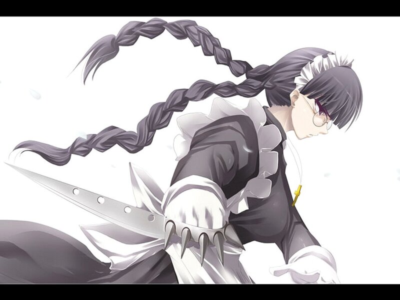 anime character with braided hair