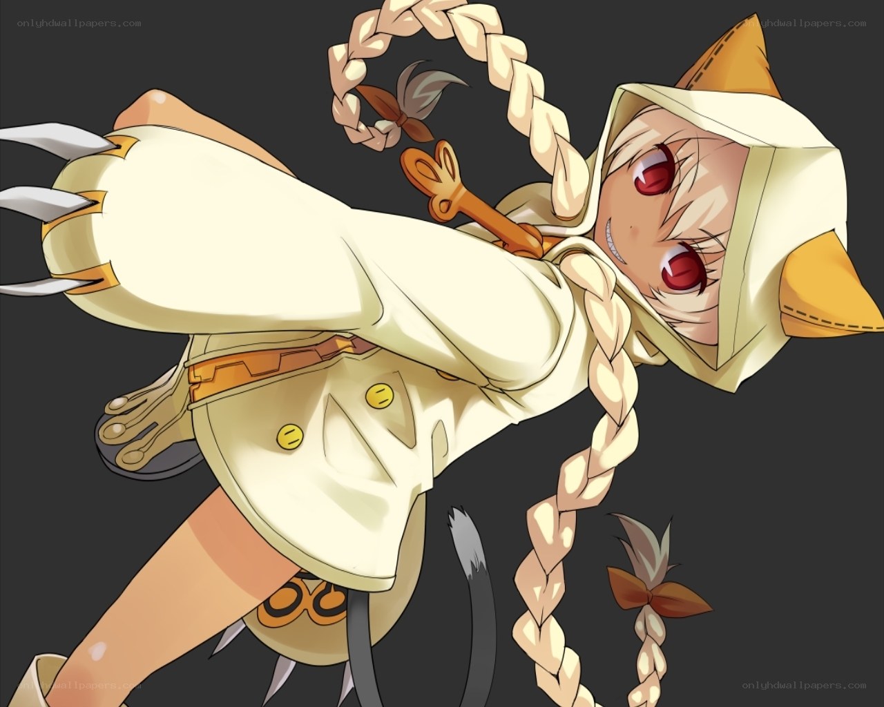 anime character with braided hair