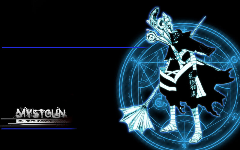 Anime Character with Broom — Black