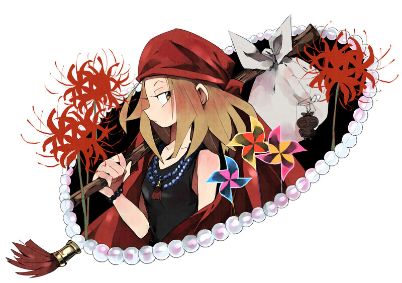 Anime Character with Broom — Red